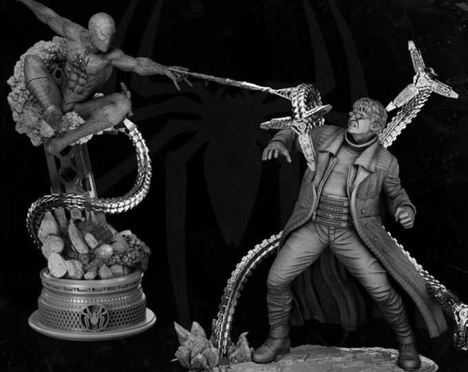 Spiderman and Octopus Stl File 3D Print Superhero Marvel - Etsy