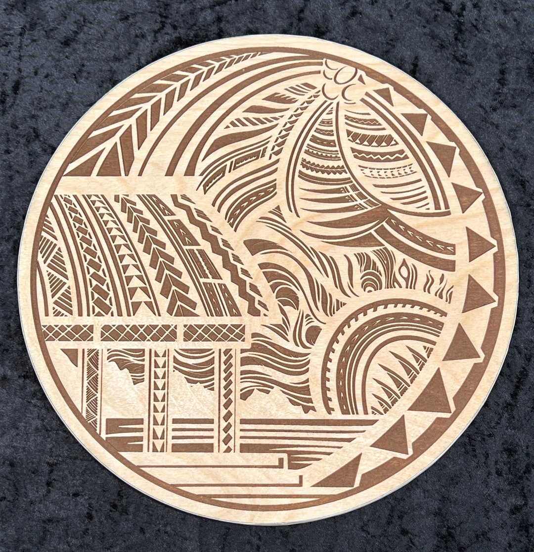 Traditional Fale Samoa samoan House Laser Engraved Hanging Etsy