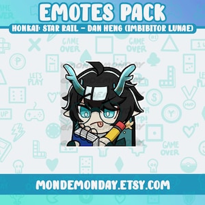 Dan Heng (Imbibitor Lunae) - &quot;Writing&quot; emote | Twitch, Discord, Youtube