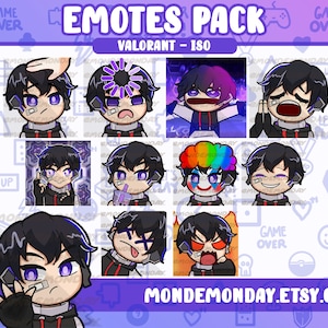 Iso - 11x Valorant complete animated and static emotes set | Twitch, Discord, Youtube