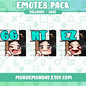 Sage - Valorant sign emotes bundle | Twitch, Discord, YouTube