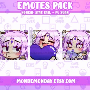 Fu Xuan - 3x static emotes bundle A | Twitch, Discord, Youtube