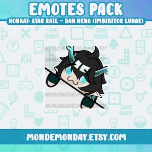 Dan Heng (Imbibitor Lunae) - &quot;Bongo Cat&quot; emote | Twitch, Discord, Youtube