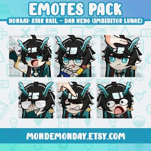 Dan Heng (Imbibitor Lunae) - 6x animated and static emotes bundle B | Twitch, Discord, Youtube