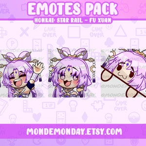 Fu Xuan - 3x animated emotes bundle B | Twitch, Discord, Youtube
