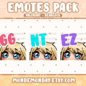Deadlock - Valorant static emotes bundle | Twitch, Discord, Youtube