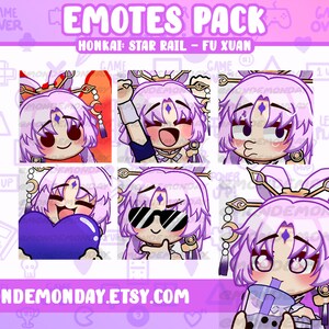 Fu Xuan - 6x static emotes bundle | Twitch, Discord, Youtube
