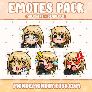 Deadlock - Valorant animated and static emotes bundle set B | Twitch, Discord, Youtube