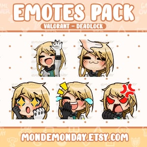 Deadlock - Valorant emotes bundle set A | Twitch, Discord, Youtube