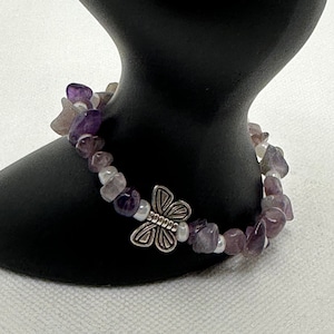 purple butterfly bracelet