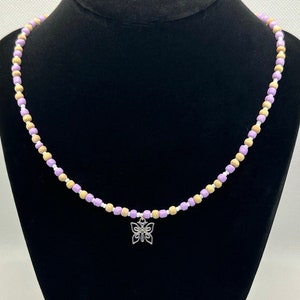 purple butterfly necklace