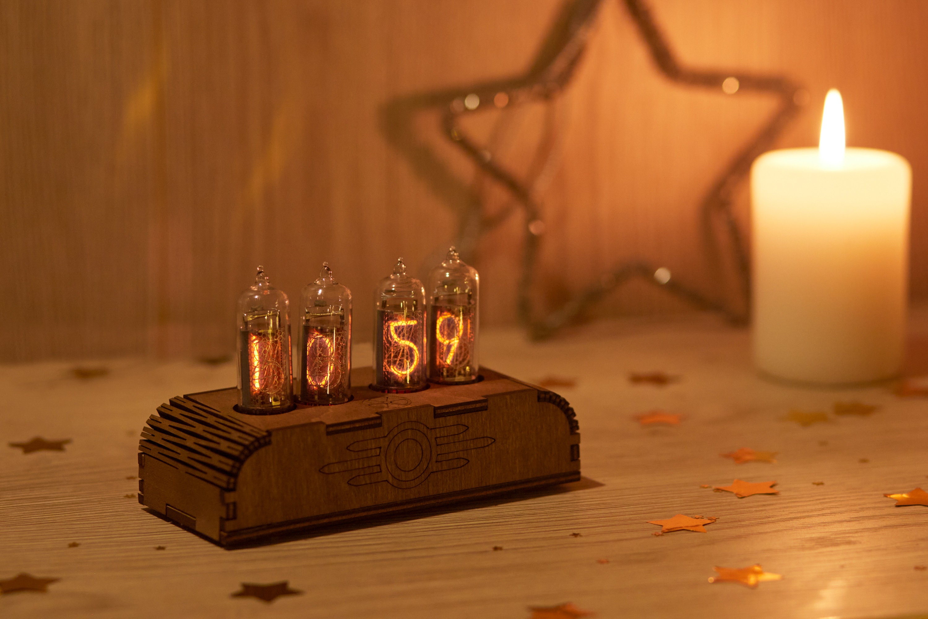 Nixie Clock IN14 Fallout Nixie Tube Clock Etsy