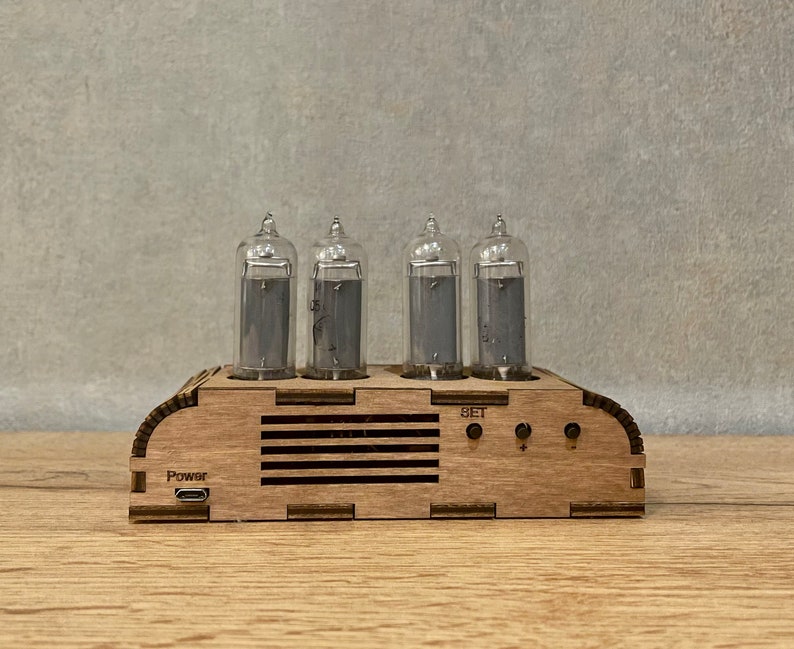 Nixie Clock Kit IN-14 Fallout with tubes with an observation case image 5