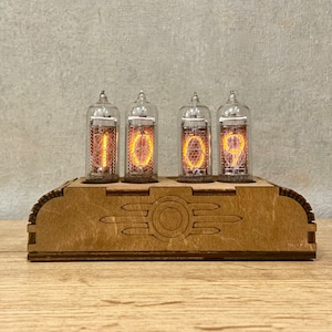 Nixie Clock Kit IN-14 Fallout with tubes with an observation case image 1