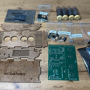 Nixie Clock Kit IN-14 Fallout with tubes with an observation case image 2