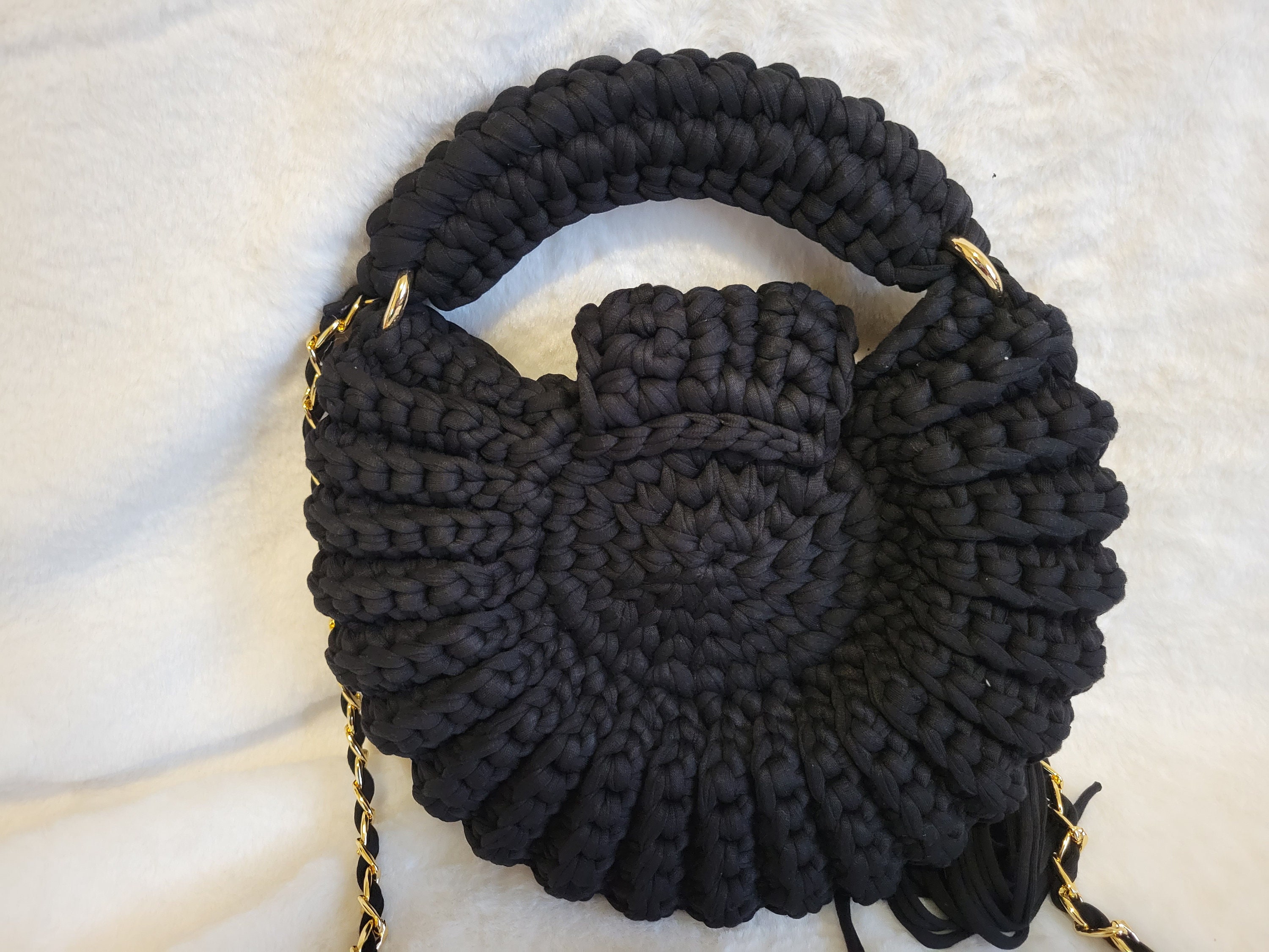 Handmade Round Crocheted Bag/knitted Purse/luxury Bag/ Etsy