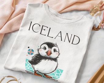 Iceland Puffin Tshirt, Icelandic Shirt, Cute Puffin Shirt, Iceland Shirt, Icelandic Sweater, Iceland Puffin Shirts Women, Iceland Cotton