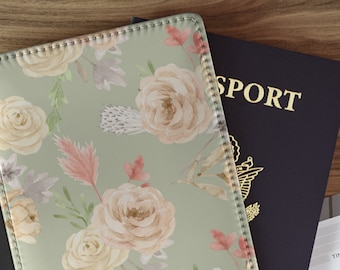 Botanical Passport Cover, Boho Floral Cover for Passport