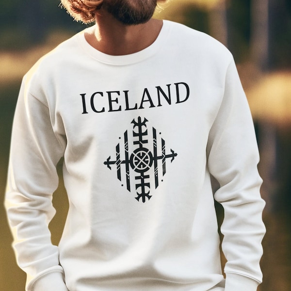 Iceland Comfort Colors® Sweatshirt, Vegvisir Viking Land Shirt, Land of Fire and Ice, Viking Compass Shirt, Perfect Gift Idea and Plus Size