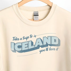 Viking Iceland Sweatshirt, Take a Trip to Iceland Shirt, Vintage Retro Inspired Icelandic Crewneck Pullover Shirt, Plus Size Too