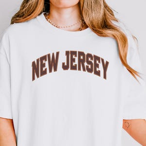 New Jersey Tshirt Comfort Colors NEW JERSEY Shirt, New Jersey Gift, New Jersey Bachelorette Tee, New Jersey Girl&#39;s Trip, Oversized College