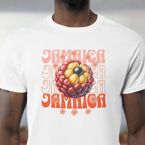Jamaica Shirt Comfort Colors® Ackee Fruit Tshirt, Ackee and Saltfish Shirt, Jamaican Cuisine, Unisex, Plus Sizes