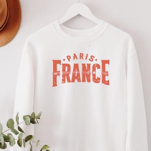 Paris France Sweatshirt Paris Sweatshirt France Pullover Paris France Crewneck Sweater Travel to Paris J&#39;Adore Paris Shirt Paris Shirt Trend