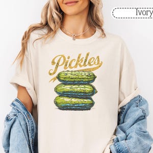 Pickles Shirt Foodie Gift Food Tshirt Comfort Colors Pickle T-Shirt Pickle Lover Shirt Funny Pickle Gift Pickles Crewneck Gift Unisex