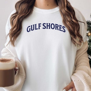 Gulf Shores Comfort Colors Brand Gulf Shores Shirt, Comfort Colors Trendy Varsity T Shirt, Aesthetic College Shirt, Oversized Minimalist Tee