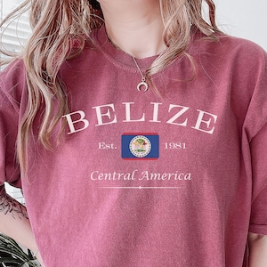 Belize Sweater, Best Belize Shirt, Belize Flag Emblem, Comfort Colors Tshirt, Belize Tshirt, Caribbean, Cruise Shirt, Belize Football, Gift