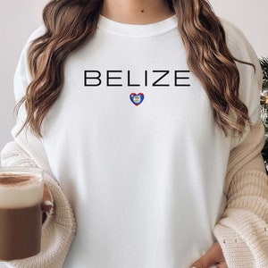 Koszulka z nadrukiem "Belize Beachy" na prezent, prezent podróżny, koszulka z nadrukiem "Belize Comfort Colors", idealny pomysł na prezent urodzinowy lub rocznicowy, unisex