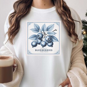 Blueberry Shirt Unisex Jersey Short Sleeve Tee, Blueberry Fruit Food Tshirt Graphic Blueberry Pattern Gift, Plus Size Too