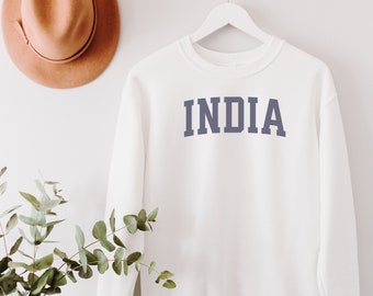 Sudadera de cuello redondo de India, sudadera india, sudadera de cuello redondo para chica desi, ropa de calle del sur de Asia, regalo de India, sudadera para mujer india, unisex