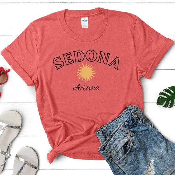 Sedona Vortex Tee, Womens Sedona Tee, Sedona Themed Gifts, Sedona T Shirt, Sedona AZ Desert Shirt, Sedona Arizona, Cactus, Cactus Shirt