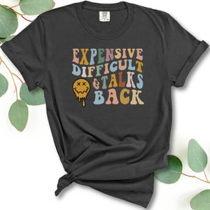 Talks Back Tshirt, Drogi Trudny i Talks Back, Trudny, Modna Koszulka Damska, Zabawny Prezent Dla Żony, Prezent Urodzinowy Dla Przyjaciela