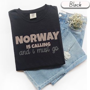 Norway T-shirt, Comfort Colors Brand Norway Lover Tee, Norway Shirt, Norwegian Gifts, Scandinavian Shirt Norway Gifts Norwegian Shirts Norge