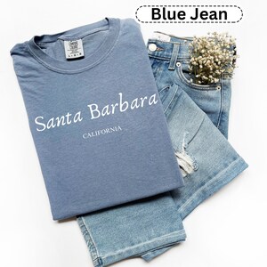 California Apparel Santa Barbara California Christmas, Comfort Colors®, California Shirt, Santa Barbara CA, Christmas Holiday Tee for Cali
