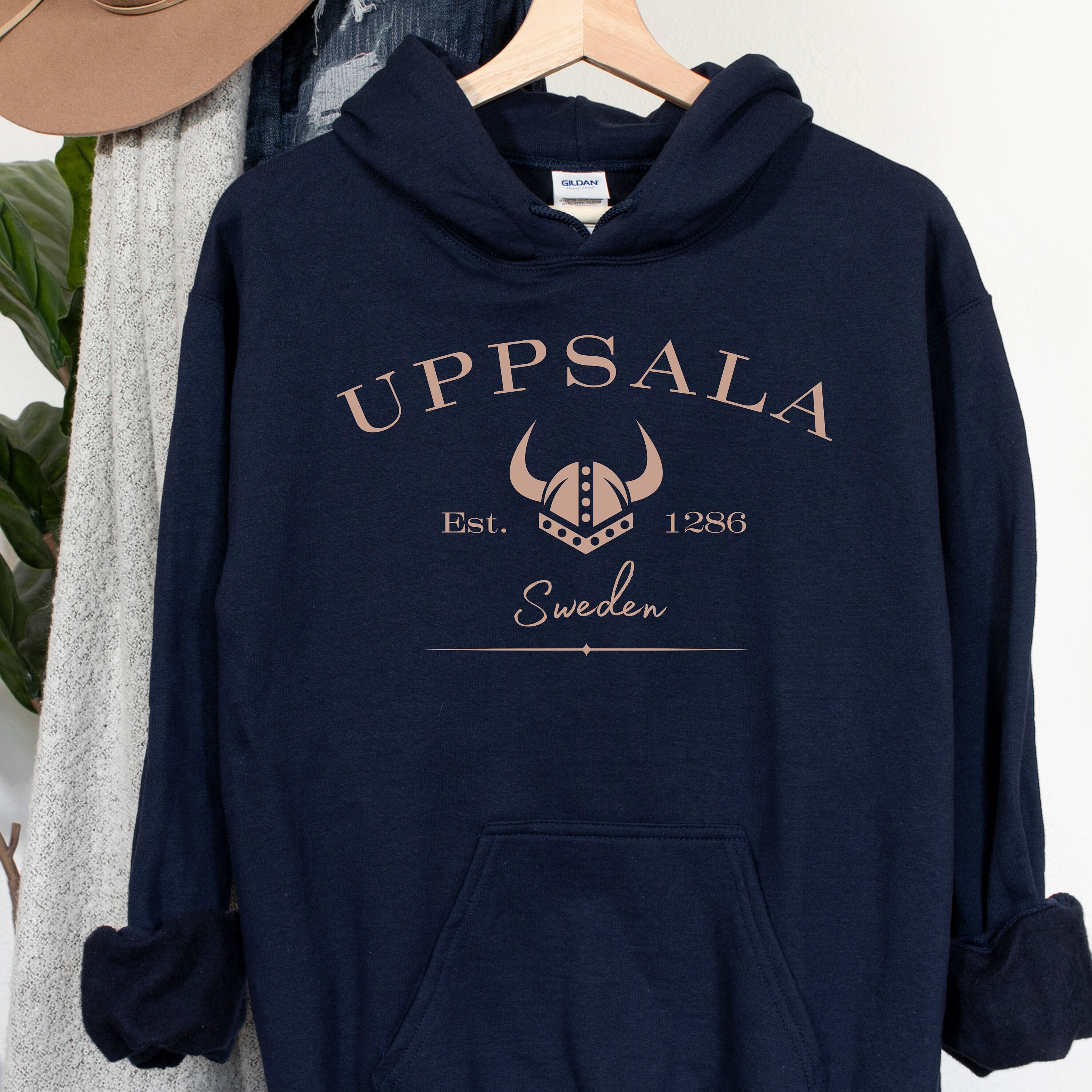 Uppsala Hoodie, Swedish Gifts Men, Sverige Souvenir, Sweden Shirt