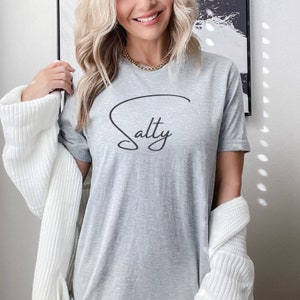 Salty, Beach Tshirt, Summer Tee, Preppy Shirt, Salty Tshirt, Trendy Beach Shirts for Women, Summer Vacation Shirts
