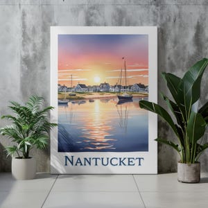 Cartel de Nantucket SVG Archivos digitales de Cape Cod Archivos PNG de verano de la costa atlántica de Nueva Inglaterra Solo archivos digitales del puerto - Descarga gráfica