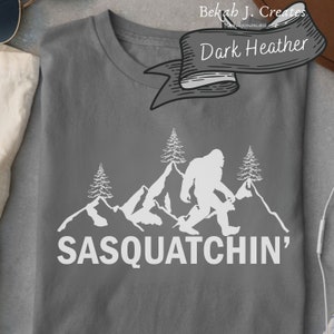 Bigfoot Shirt Sasquatch Shirt, Best Big Foot Tshirt, Sasquatch Forest Silhouette Shirt, Bigfoot Walking in the Trees, Funny Bigfoot Shirt