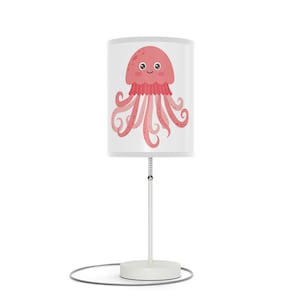 Jellyfish Lamp Beach Themed Lamp Design Ocean Cottage Lamp with Cute Sea Animals, Perfect for Birthday for Child&#39;s Room at the Coast