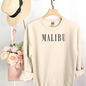 Malibu Sweatshirt, Coconut Girl California, Malibu Crewneck, Malibu Shirt Women, Malibu Gifts, Malibu Shirts for Women, Malibu Sweater
