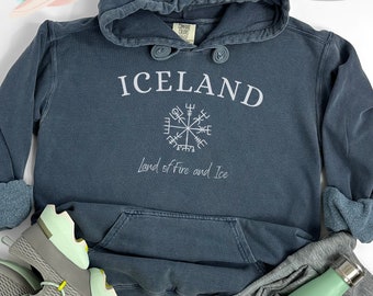 Iceland Sweatshirt Hoodie, Comfort Colors® Brand, Land of Fire and Ice Shirt, Perfect Gift for Christmas or Birthday for Mom or Sister