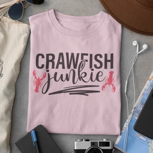 Funny Foodie Shirt Louisiana themed crawfish lover t-shirt, Crawfish season t-shirt for foodies, Crawfish festival, Crawfish Junkie t-shirt