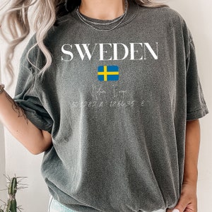 Sweden Flag Emblem, Best Sweden Shirt, Sweden Flag Tshirt, Swedish Flag, Scandinavia Tshirt for Lovers of Sweden, Sweden Comfort Colors Tee