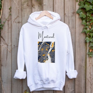 Bestes Montreal Kapuzen-Sweatshirt, Montreal Karte Shirt, Montreal Kanada Karte Pullover Kapuzen-Sweatshirt, Montreal Hoodie