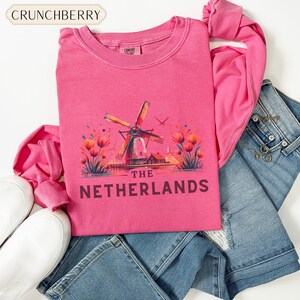Dutch Shirt The Netherlands Long Sleeve T-Shirt Netherlands National Team Minimalistic Netherlands Flag design unisex Shirts Gift