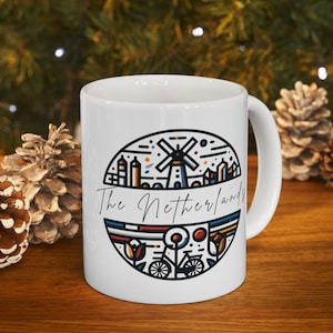 The Netherlands Mug, Amsterdam Mug, Europe Coffee Mug, Ceramic Mug from Holland, Dutch Mug, Cute Coffee Mug Gift, Deliciousness Coffee Cup