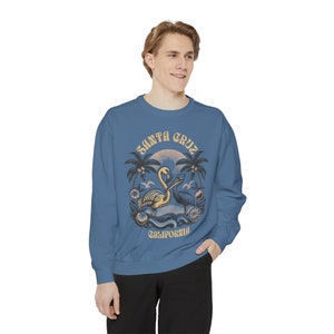 California Apparel Santa Cruz Sweatshirt Comfort Colors® Retro California Crewneck, Vintage Inspired Cali Shirt Sweatshirt Southern Cali image 7